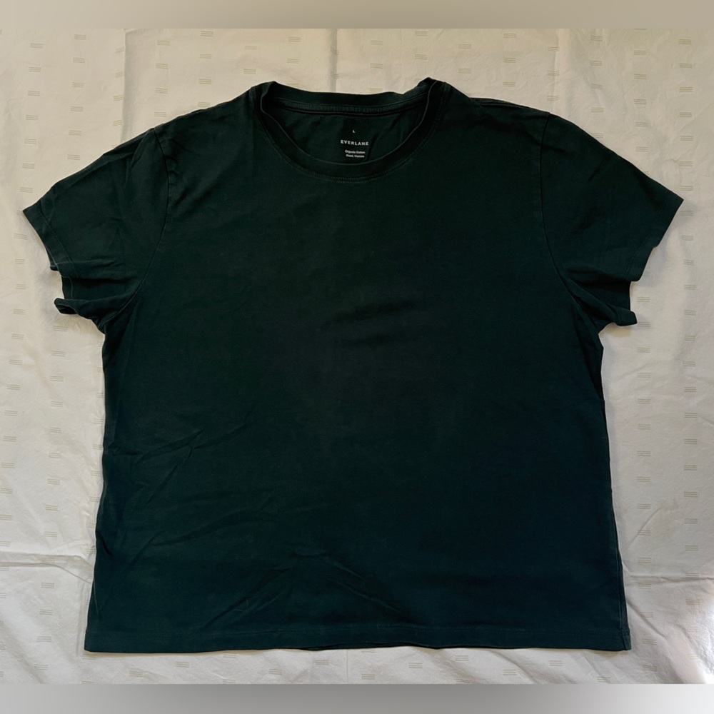 Everlane box-cut tee green large